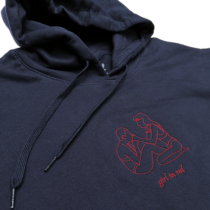 GIRL IN RED DRAWING HOODIE