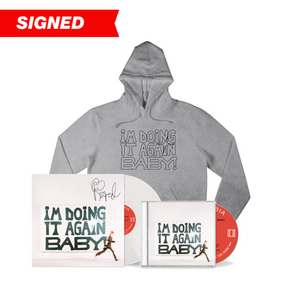 I'M DOING IT AGAIN BABY! STANDARD CD + EXCLUSIVE SIGNED WHITE VINYL + HOODIE