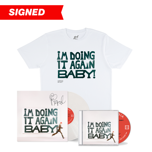 I'M DOING IT AGAIN BABY! STANDARD CD + EXCLUSIVE SIGNED WHITE VINYL + TEE