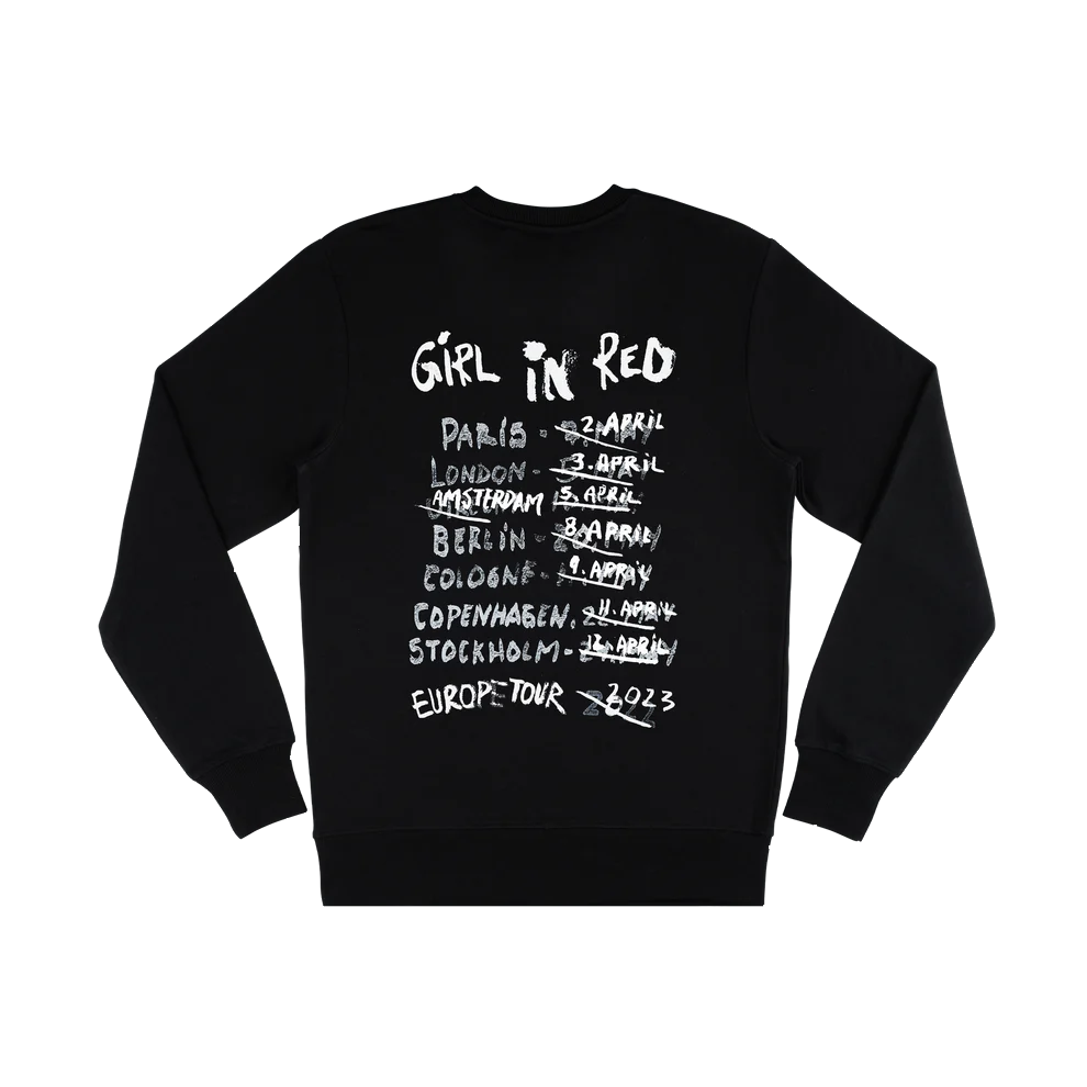 Girl In Red Tour Black Crewneck